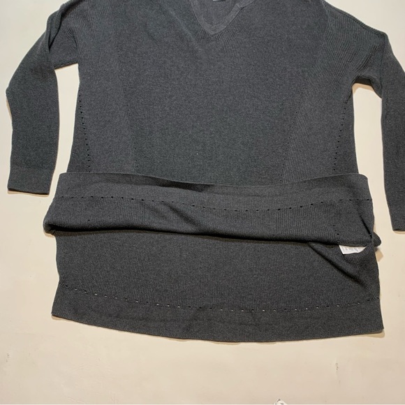 cabi women's charcoal gray large Snuggle pullover sweater v neck oversized comfy - Picture 2 of 8